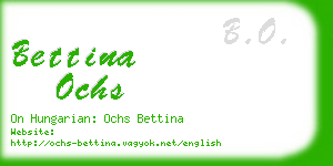 bettina ochs business card